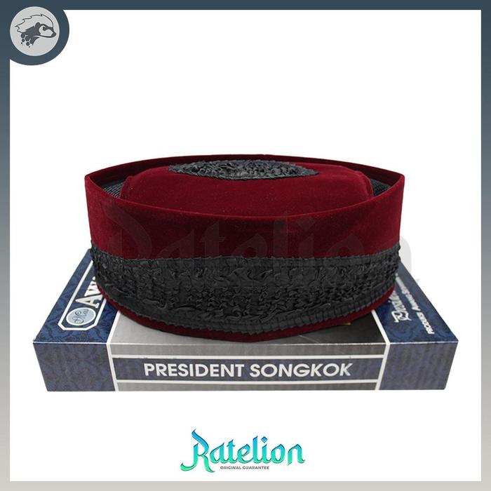 SONGKOK AWANG KHARISMA AC TINGGI 9 PECI SHOLAT BLUDRU HITAM MERAH MAROON ANAK LAKI PRIA DEWASA SANTR
