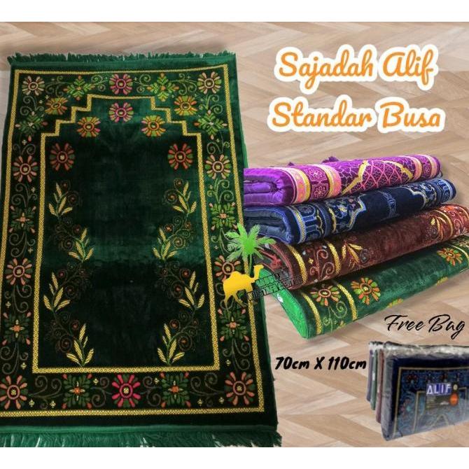 Sajadah Alif pake busa / sajadah empuk /sajadah turky empuk