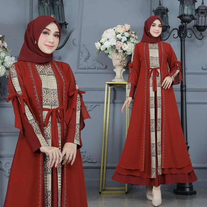 ORIGINAL Gamis Arabian sering warna tali depan//Arabian terbaru seriaan wrna populer 2024//COD//Yuni