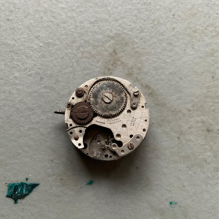 Part Mesin Jam Tangan Pria Vintage Cal BF 866 Apa adanya For Okinawa, Sibel, Swiss Made