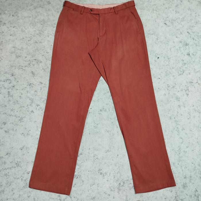Celana panjang chinos XESS orange bahan strecth