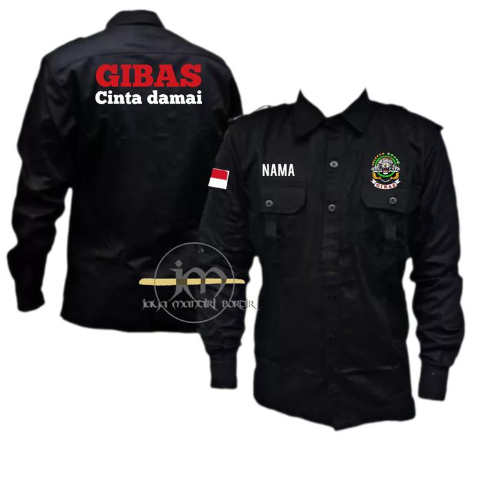 KEMEJA GIBAS BORDIR || SERAGAM LSM GIBAS BORDIR