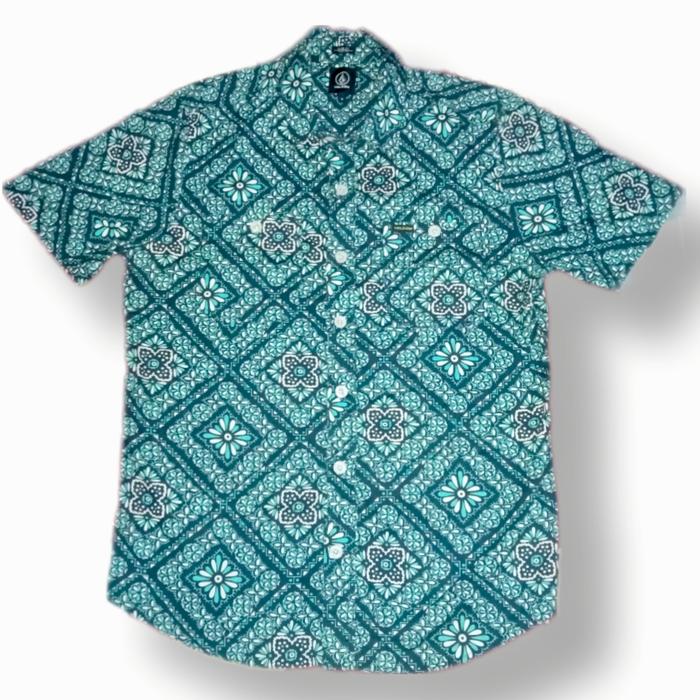 Baju kemeja batik volcom original slim fit