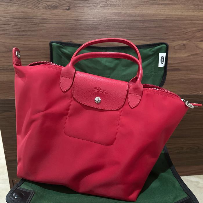 Longchamp Le Pliage Neo 1899 Wine Red Top Handle Large Bag Second