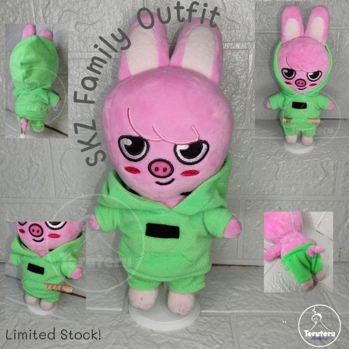 Baru Baju Boneka KPOP Skzoo Costume Kostum Ukuran Ori Mini SKZ Family Bangchan Changbin Dwaekki Wolf
