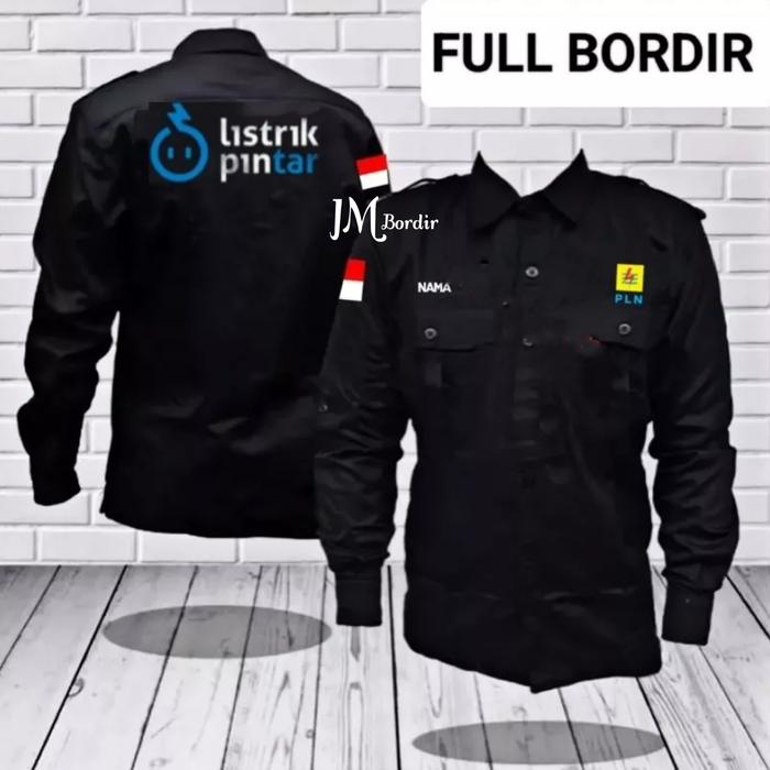 KEMEJA LISTRIK PINTAR BORDIR || SERAGAM LISTRIK PINTAR BORDIR