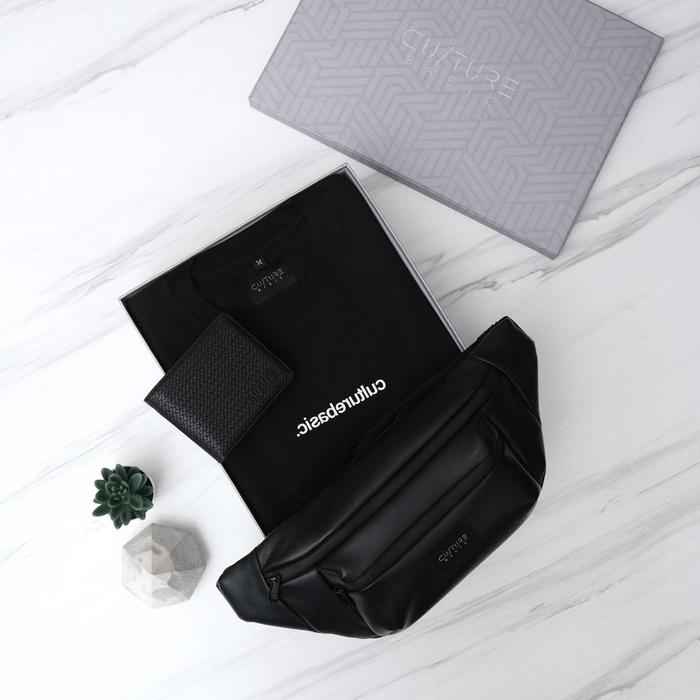 Ready CULTURE BASIC | PAKET BOX LUXURY TSHIRT MIRROR (TM + WAISTBAG + DOMPET) INCLUDE BOX