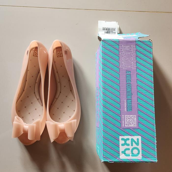 zaxy pop bow flat shoes nude 39