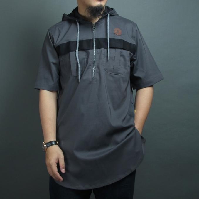 kurta hoodie al amwa terbaru - gamis pakistan al amwa kapucong