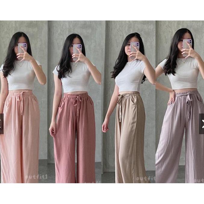 KULOT RIBON PANTS / CELANA KULOT TALI / RAYON PREMIUM / UMBRELLA