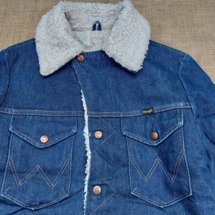 Wrangler Jaket Jeans Denim Sherpa Vintage Jacket Classic Retro no lee zara uniqlo edwin evisu