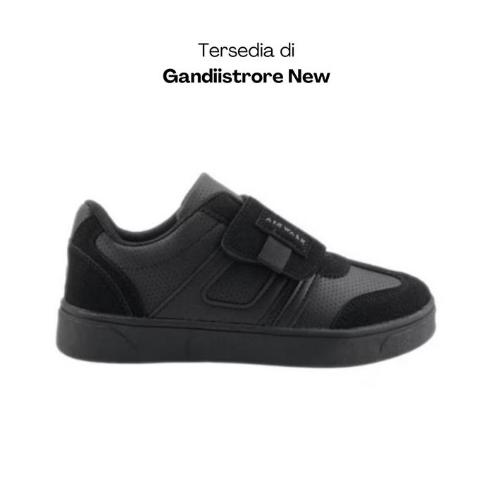Sepatu Sekolah Anak Airwalk Barney JR AIWCX240614M Full All Black Kids