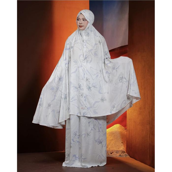 Tazbiya premium mukena raya | mukena putih tazbiya| mukena white tazbiya| mukena putih premium