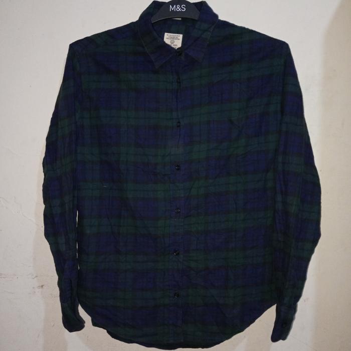 Kemeja flanel thripting original brand GIORDANO