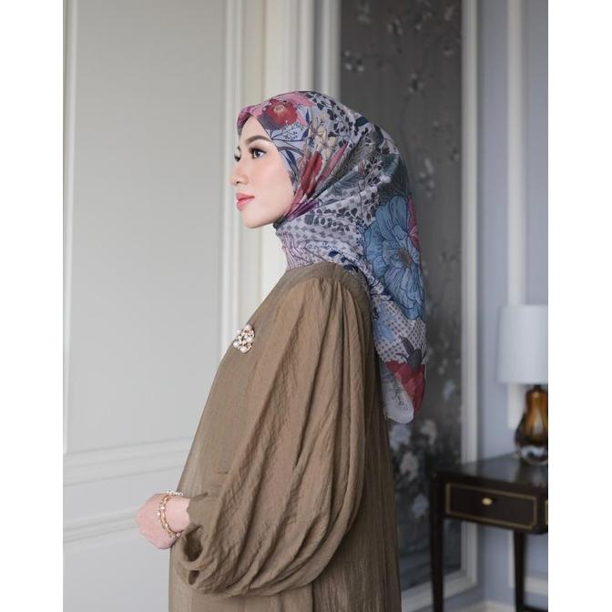 Gonegani Official - Kerudung Wanita Motif Bunga Elina Scarf Ready Temurah Terlaris