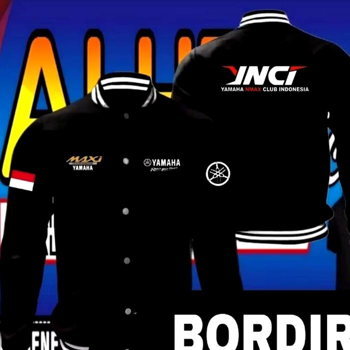 jaket bordir Yamaha Nmax club Indonesia jaket Yamaha Nmax club Indonesia jaket varsity Yamaha Nmax c
