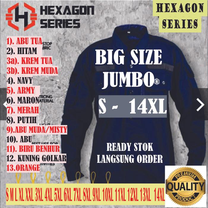 Kemeja Baju Tactical Taktikal HEXAGON PDL PNS Kerja lapangan BIG SIZE