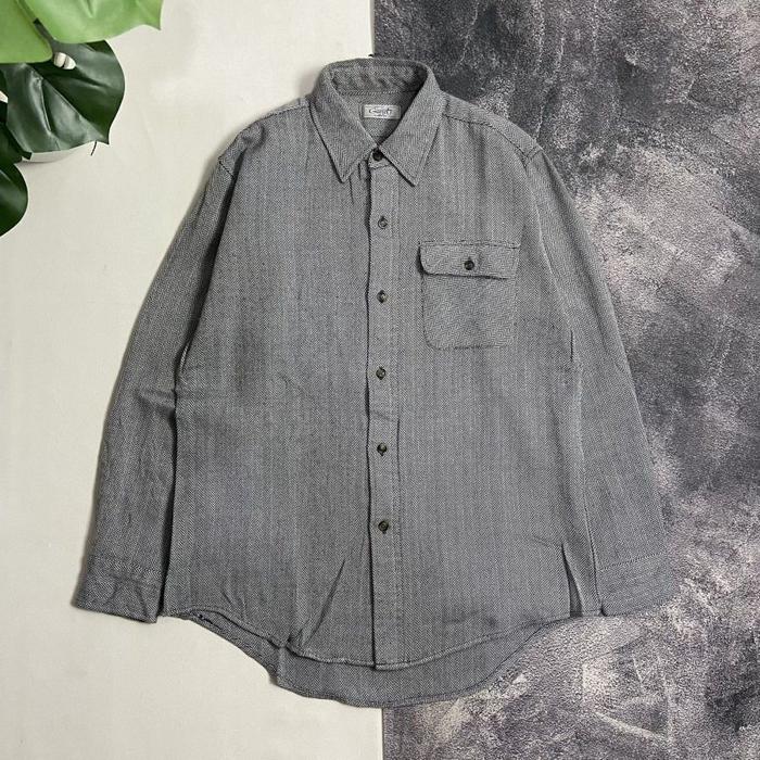 Kemeja Basic Gueret Silver size L | Classic Retro Rugged Style Army Military Not Rawtype Riot Avirex