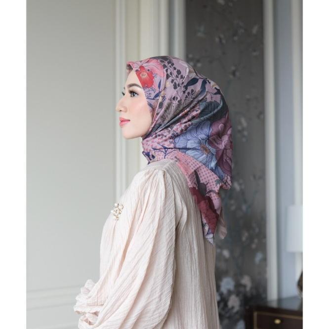 Gonegani Official - Kerudung Wanita Motif Bunga Elina Scarf Ready Temurah Terlaris