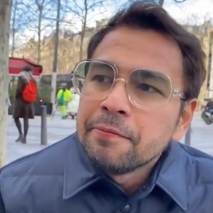 Kacamata gaya anti UV premium lensa hijau Raffi Ahmad gentle monster