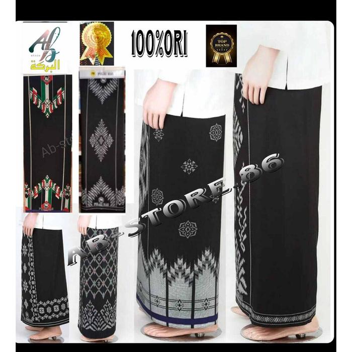 Terlaris Sarung Al Barkah Hitam design pulau mas jumbo Sarung samarinda