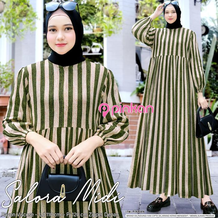 GAMIS WANITA DRESS MAXY JUMBO M L XL XXL LD 100 110 120 130 BUSUI RESLETING DEPAN MOTIF ADELIA MIDI
