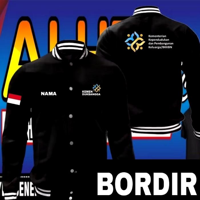 Jaket kemendukbangga jaket bordir kemendukbangga jaket BKKBN jaket varsity BKKBN jaket baseball BKKB