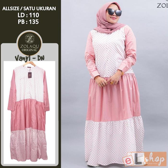 Baju GAMIS ZOLAQU TERBARU 2024 Pakaian Wanita Model Sekarang Hijab Style Jumbo Distributor Resmi