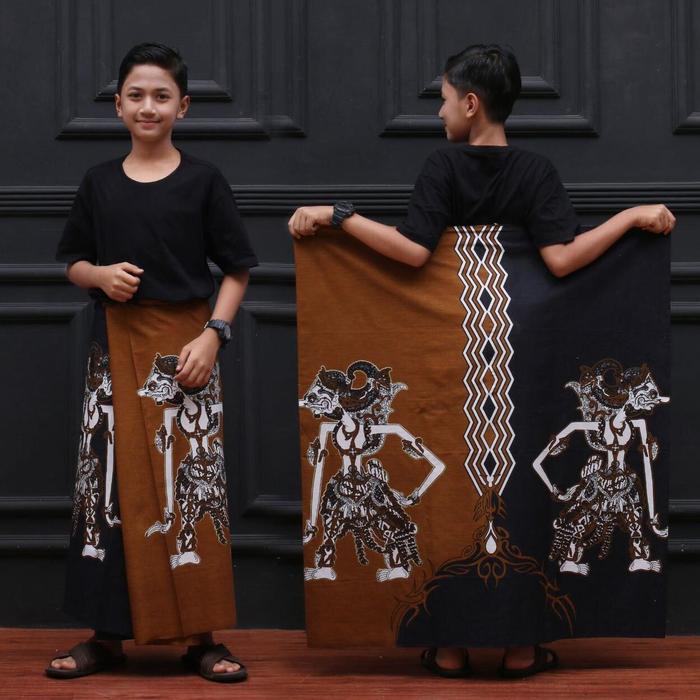 Terlaris Sarung Batik Anak Motif Wayang Jawa | Sarung Batik Anak Laki - Laki | Sarung Batik Santri C