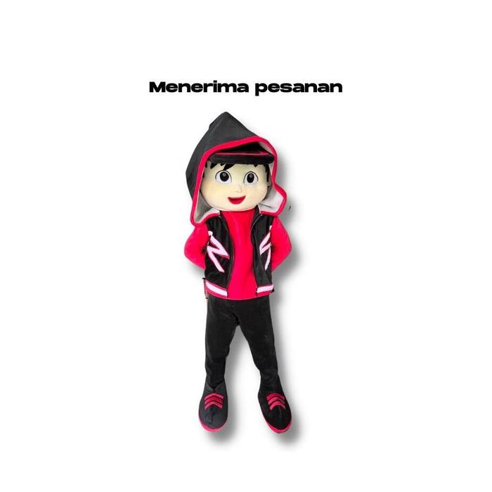 KOSTUM BADUT KARAKTER BOBOIBOY HODIE MERAH