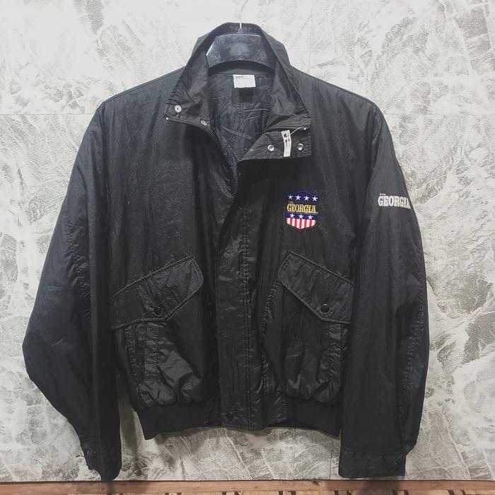 jaket pria vintage GEORGIA sz L winter  black casual polos murah bagus