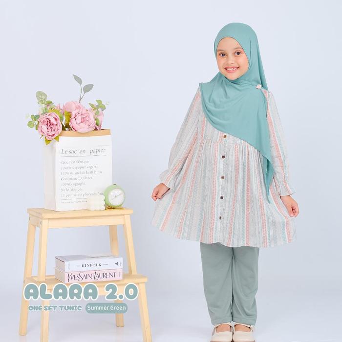 NEW SET TUNIK KIKAN FLORA ARUMI USIA 1-8 TAHUN CUTE KIDS ALARA