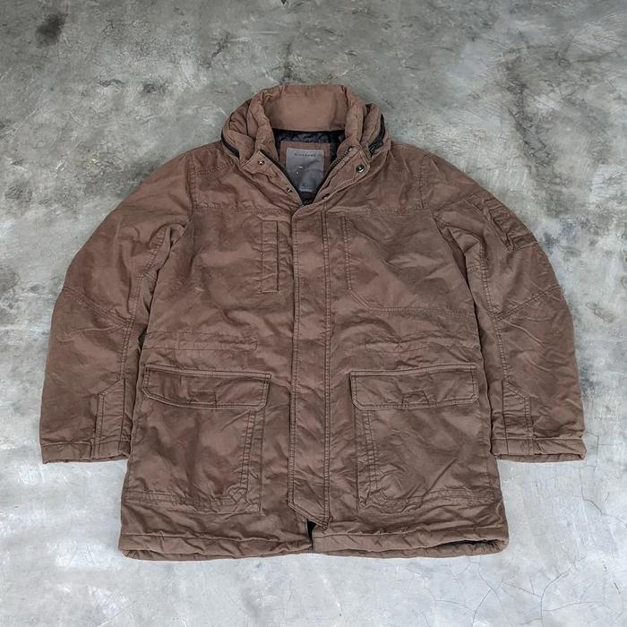 Jaket Parka Import Pria GIORDANO Coklat Size XL