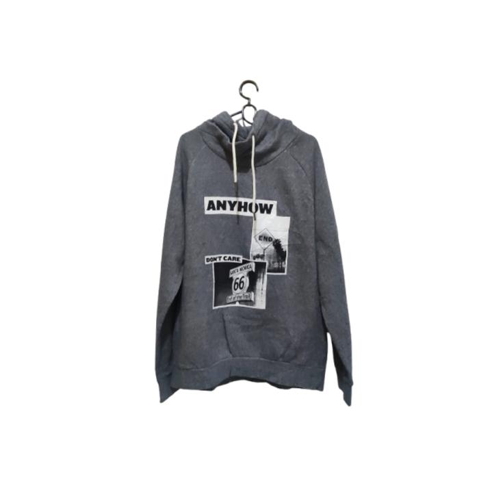 CREWNECK ANYHOW DONT CARE H&M - CREWNECK SECOND/BEKAS