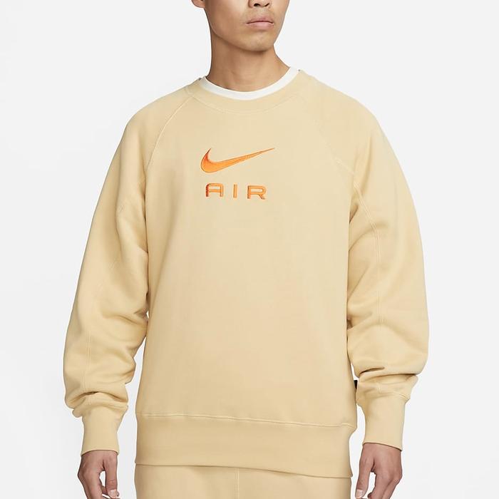 SWEATER NIKE SPORTSWEAR AIR FRENCH Terry Crewneck Sesame ORIGINAL 100%