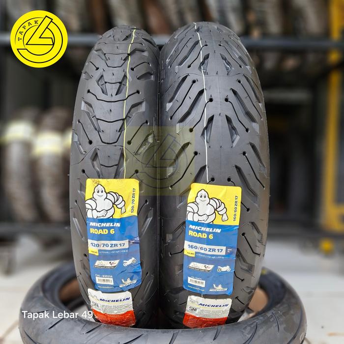 Ban Import MICHELIN Road 6 PAKET 120/70-17 dan 160/60-17 Rim 17 Ban Motor Sport Touring Official Mot