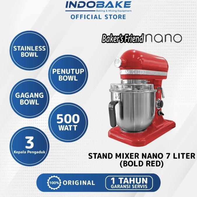 Baker's Friend Nano Stand Mixer NEW - Planetary Mixer 500 Gr Tepung / Mixer Table Top 3 Kg Adonan / 