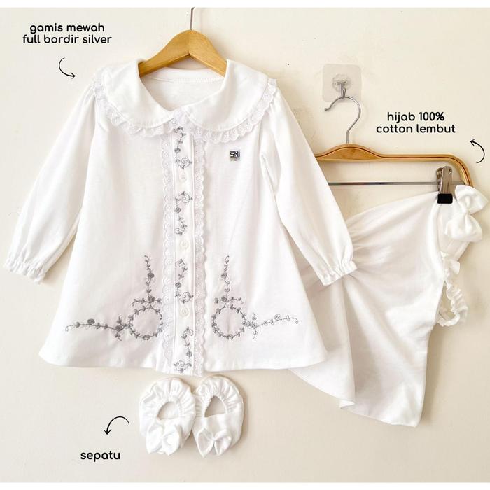 NEW GAMIS AQIQAH MEWAH dress baju sepatu hijab pakaian anak bayi perempuan cewek lucu murah terlaris