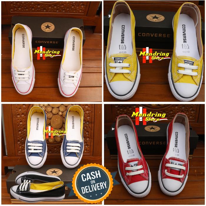 [ BEST ] Sepatu Sneakers Converse1995 Sepatu Wanita Korea Balet Sepatu Kets Wanita Kuning Merah 3hol