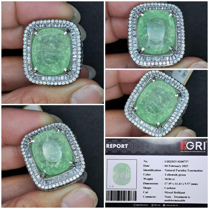 Natural Paraiba Tourmaline 18.84cts memo GRI