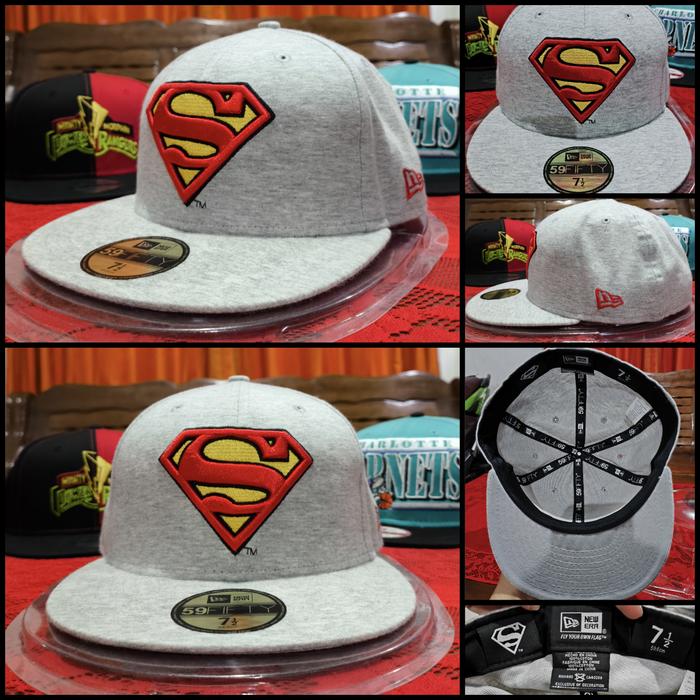 TOPI 59FIFTY NEW ERA X DC SUPERMAN BIG LOGO SIZE: 7 1/2 (59,6 CM) ORIGINAL AUTHENTIC NEW ERA