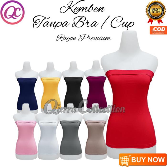 Terbatas Kemben Wanita Tanpa Cup Pakaian Dalam Cewe Polos Warna Kamisol Longtorso Tanpa Tali Ketat B