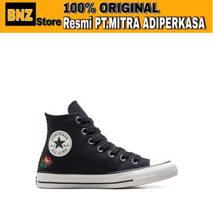 Sepatu Sneakers Wanita Converse CTAS Hi Black/Lt Jellyfish Jitter