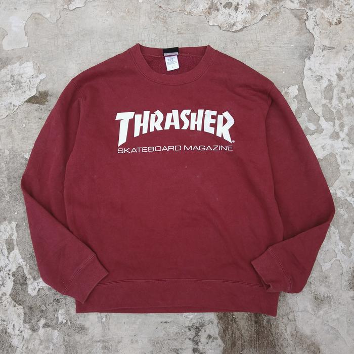 crewneck thrasher japan maroon original