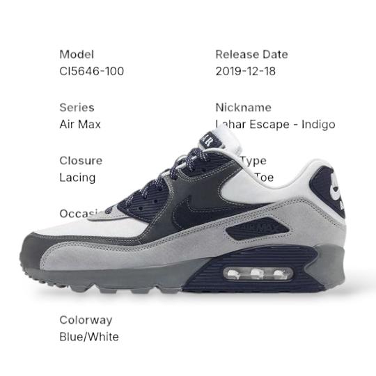 Nike Air Max 90 NRG 'Lahar Escape - Indigo' CI5646-100 Mens