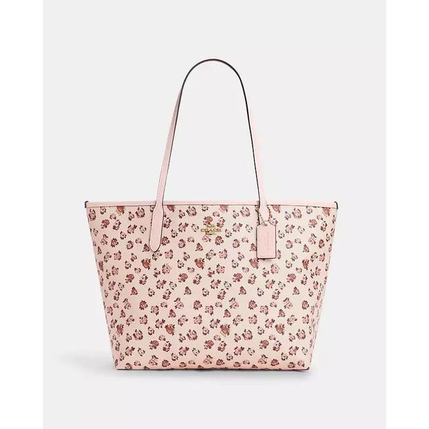 Tas Coach CH CY682 Coach City Tote Rose Print Blush Multi 100% Authentic Original