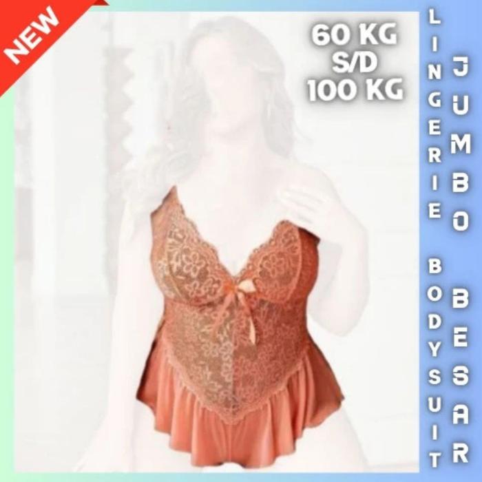 Lingerie Teddy Jumpsuit Renda JUMBO BIG SIZE BESAR -BD