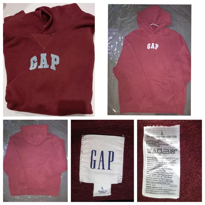 Thrift Hoodie GAP Red Maroon