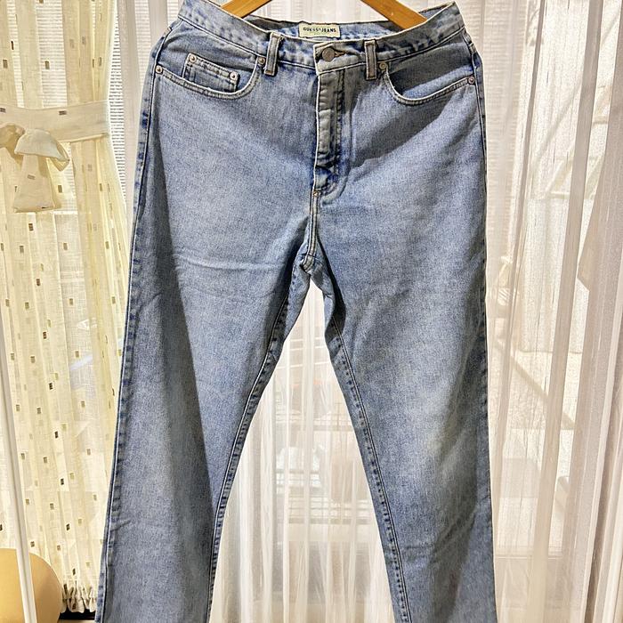 Guess Jeans Pants Celana Panjang Denim Biru Wanita Baggy Original