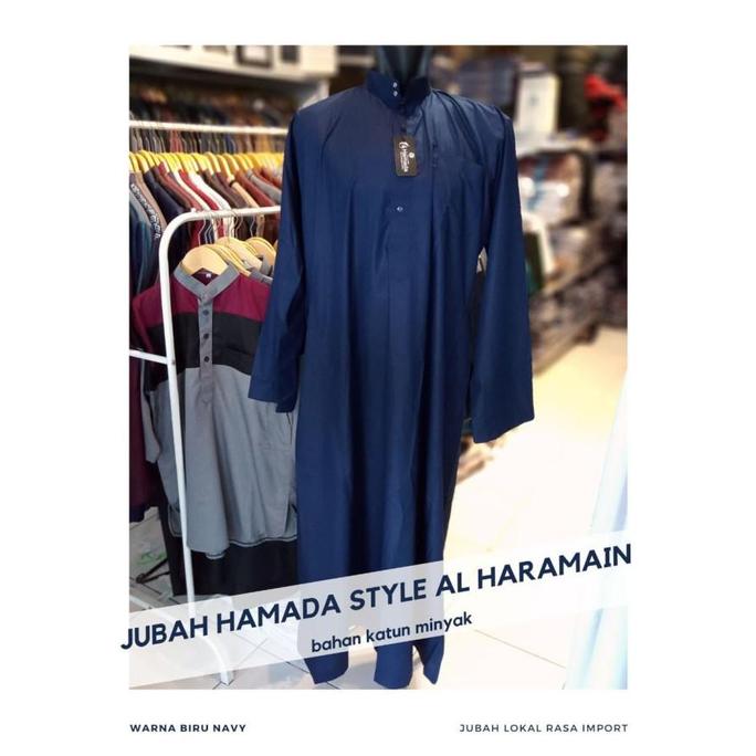 JUBAH GAMIS HAMADA STYLE AL HARAMAIN KATUN MINYAK LOKAL RASA IMPOR